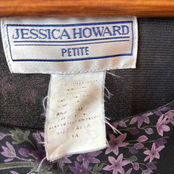 Jessica Howard Petite Black Floral Maxi Dress – Size 14P - Picture 7 of 8